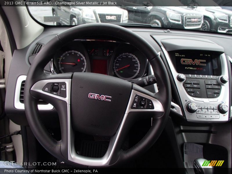 Champagne Silver Metallic / Jet Black 2013 GMC Terrain SLE AWD