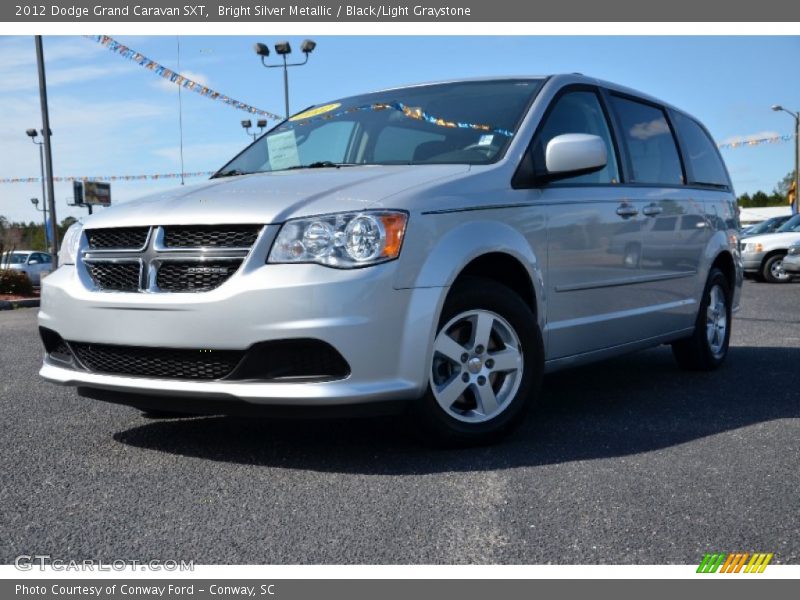 Bright Silver Metallic / Black/Light Graystone 2012 Dodge Grand Caravan SXT