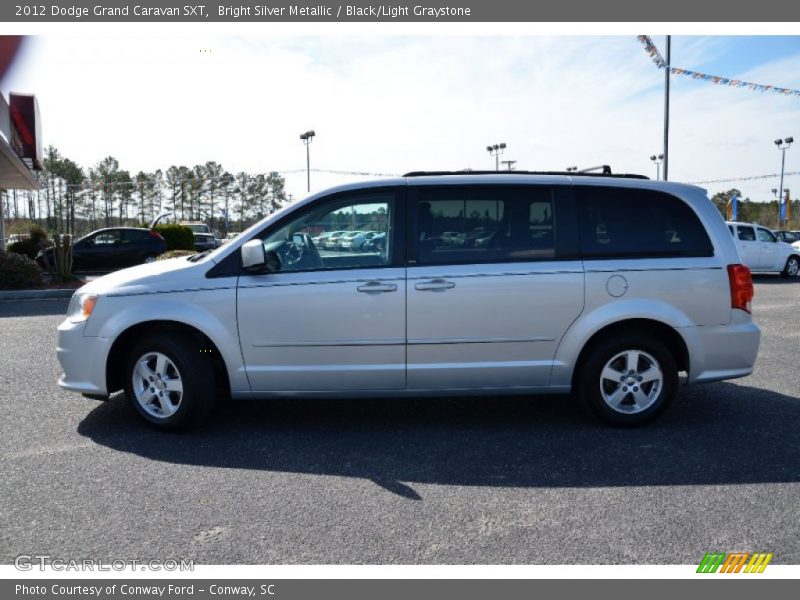 Bright Silver Metallic / Black/Light Graystone 2012 Dodge Grand Caravan SXT