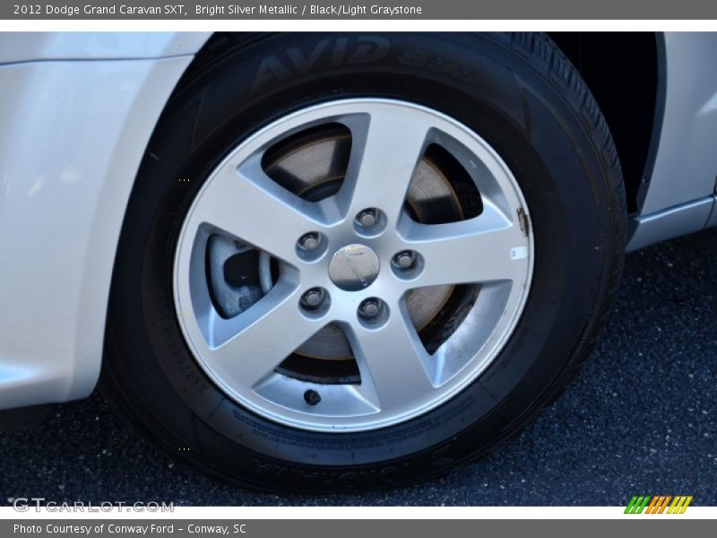 Bright Silver Metallic / Black/Light Graystone 2012 Dodge Grand Caravan SXT