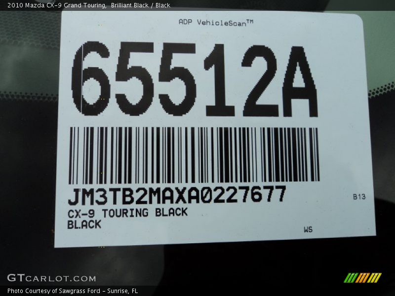 Brilliant Black / Black 2010 Mazda CX-9 Grand Touring