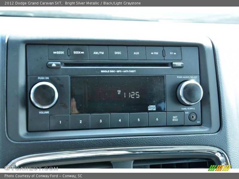 Bright Silver Metallic / Black/Light Graystone 2012 Dodge Grand Caravan SXT