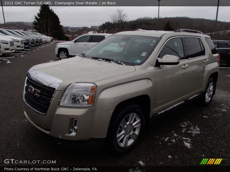 Champagne Silver Metallic / Jet Black 2013 GMC Terrain SLE AWD