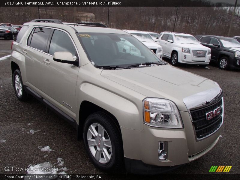 Champagne Silver Metallic / Jet Black 2013 GMC Terrain SLE AWD
