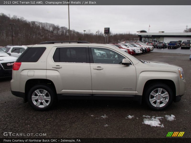 Champagne Silver Metallic / Jet Black 2013 GMC Terrain SLE AWD