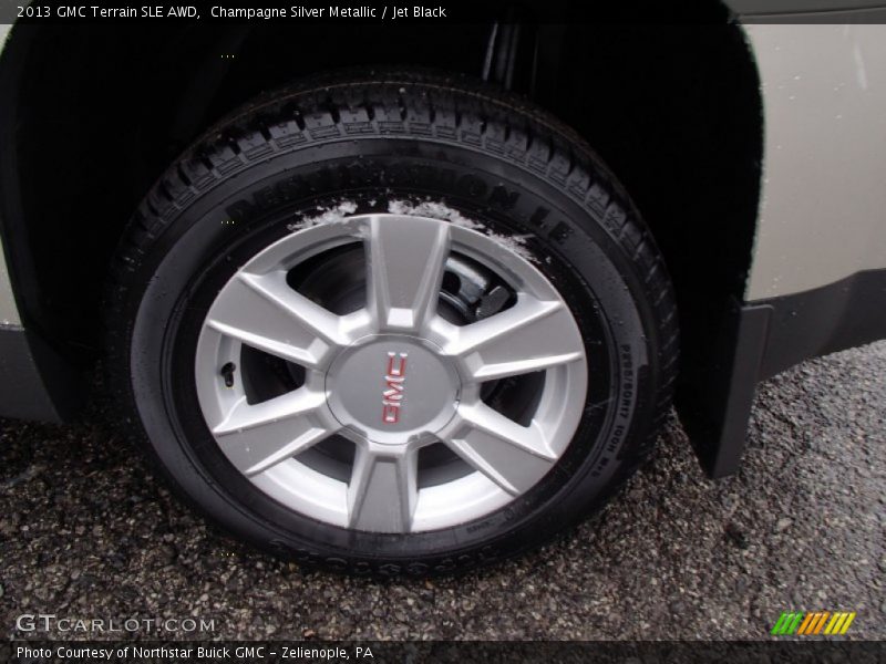 Champagne Silver Metallic / Jet Black 2013 GMC Terrain SLE AWD