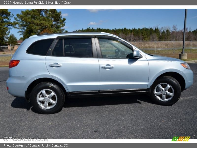 Silver Blue / Gray 2007 Hyundai Santa Fe GLS