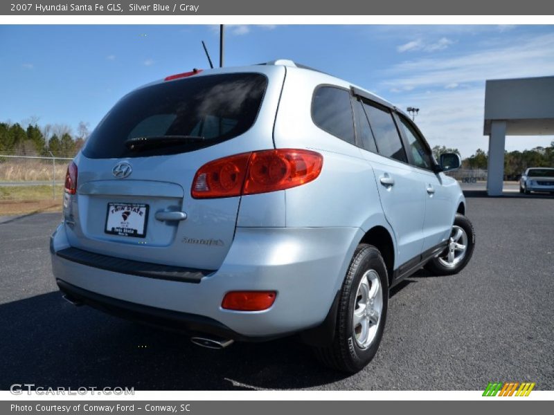 Silver Blue / Gray 2007 Hyundai Santa Fe GLS