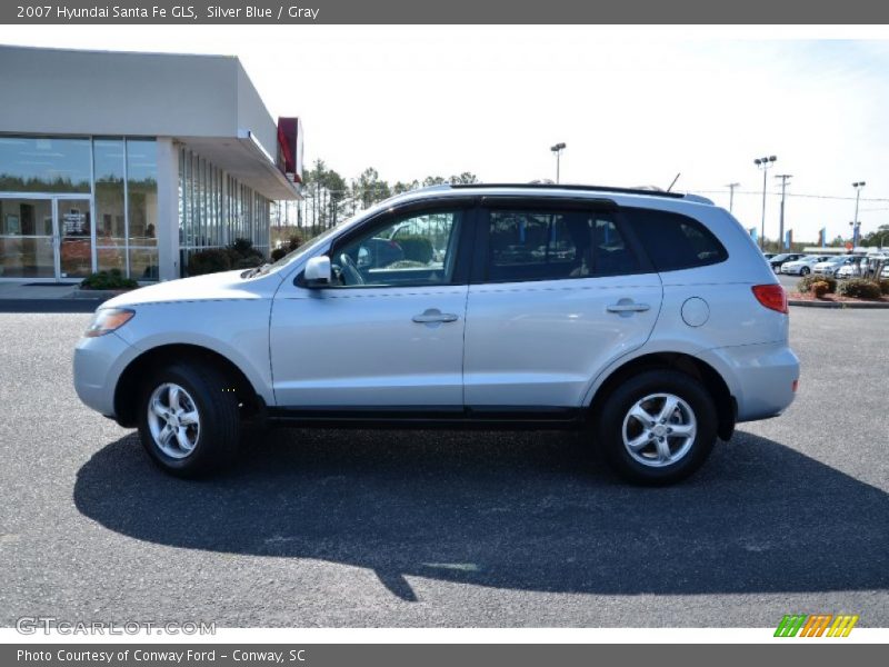 Silver Blue / Gray 2007 Hyundai Santa Fe GLS