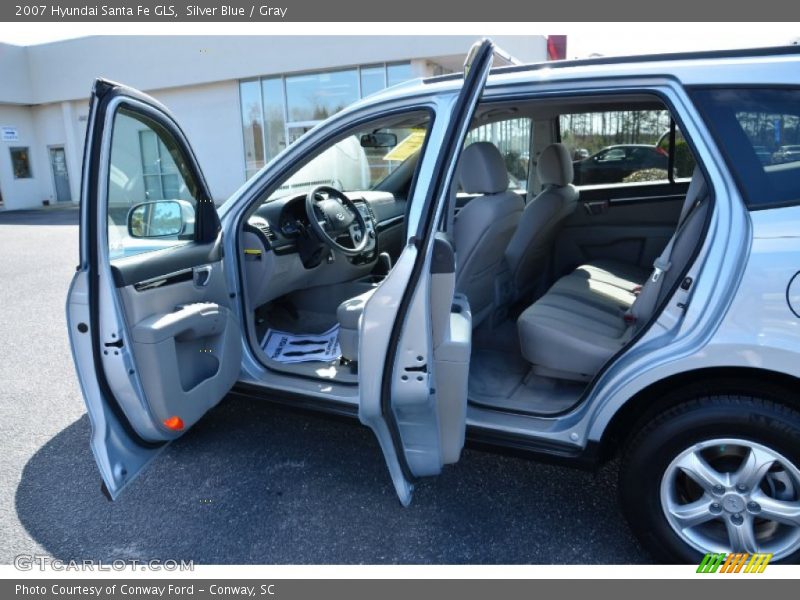 Silver Blue / Gray 2007 Hyundai Santa Fe GLS