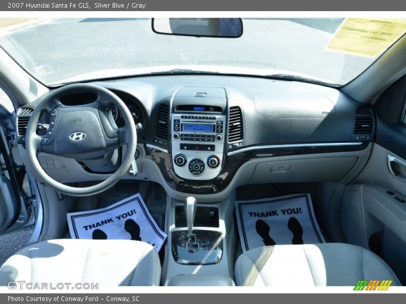 Silver Blue / Gray 2007 Hyundai Santa Fe GLS