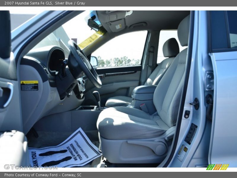 Silver Blue / Gray 2007 Hyundai Santa Fe GLS