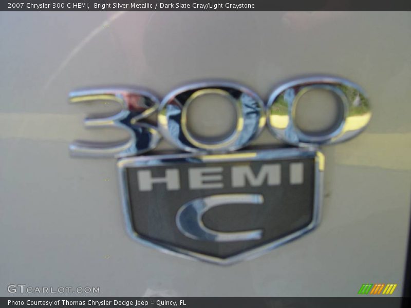 Bright Silver Metallic / Dark Slate Gray/Light Graystone 2007 Chrysler 300 C HEMI