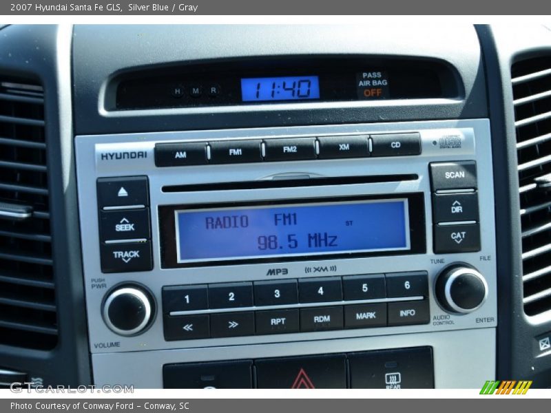 Silver Blue / Gray 2007 Hyundai Santa Fe GLS