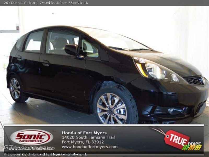 Crystal Black Pearl / Sport Black 2013 Honda Fit Sport