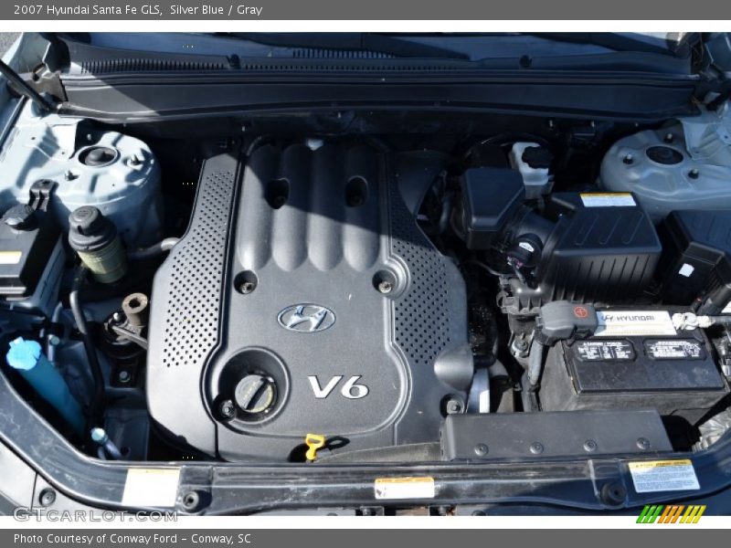 Silver Blue / Gray 2007 Hyundai Santa Fe GLS
