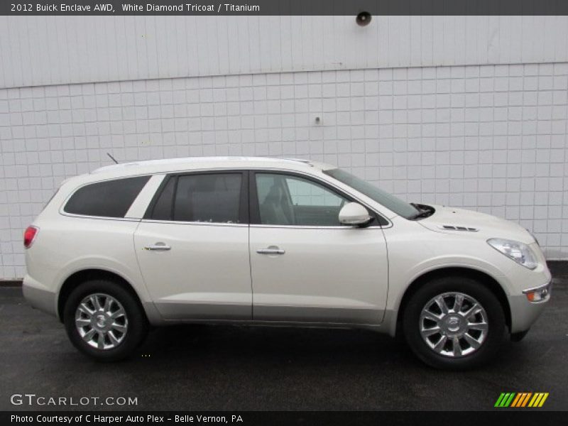 White Diamond Tricoat / Titanium 2012 Buick Enclave AWD