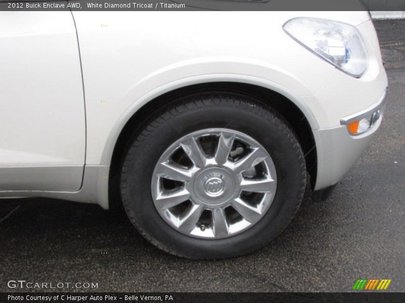 White Diamond Tricoat / Titanium 2012 Buick Enclave AWD