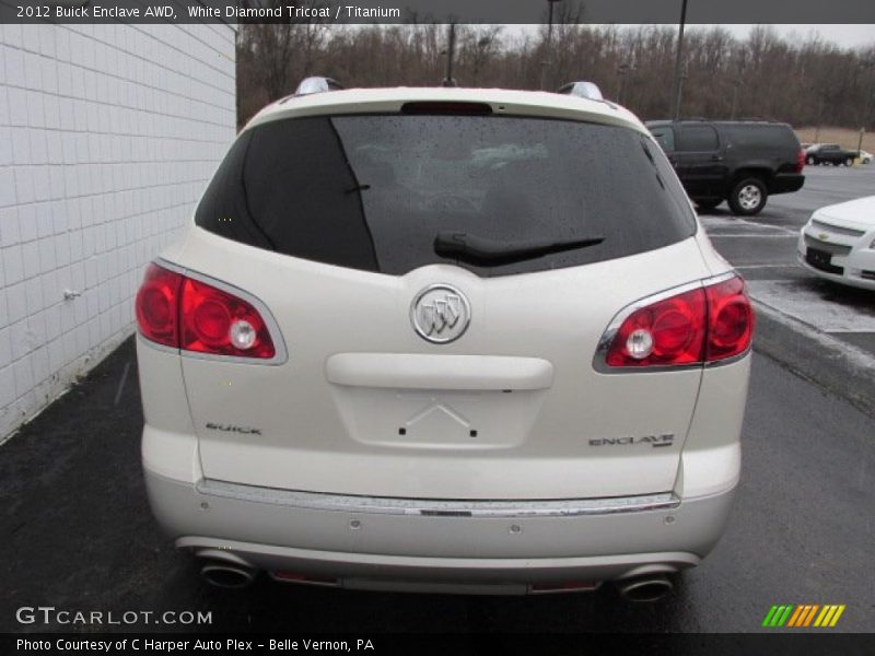 White Diamond Tricoat / Titanium 2012 Buick Enclave AWD
