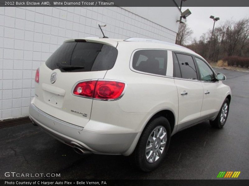 White Diamond Tricoat / Titanium 2012 Buick Enclave AWD