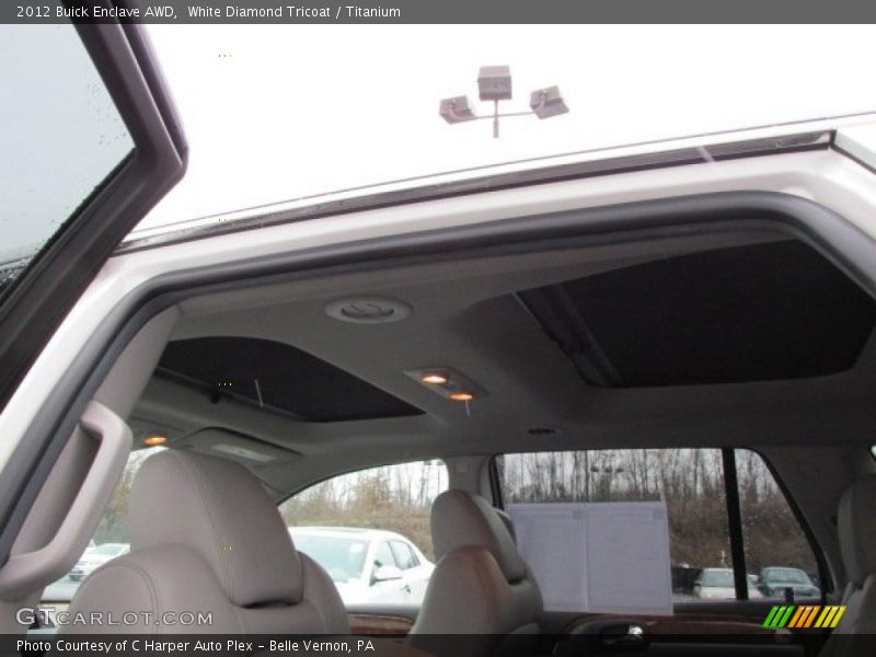 White Diamond Tricoat / Titanium 2012 Buick Enclave AWD