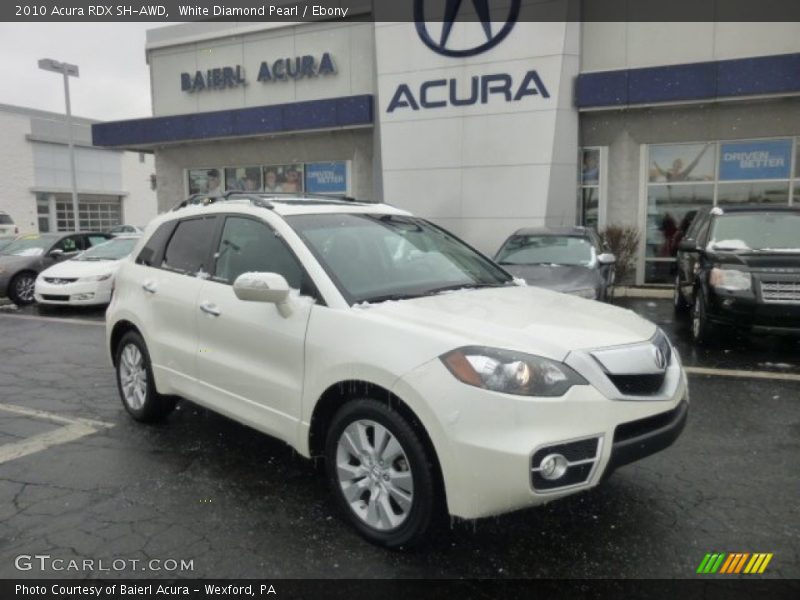 White Diamond Pearl / Ebony 2010 Acura RDX SH-AWD