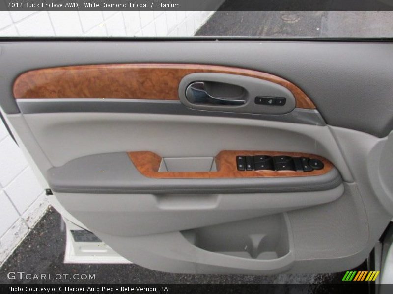 White Diamond Tricoat / Titanium 2012 Buick Enclave AWD