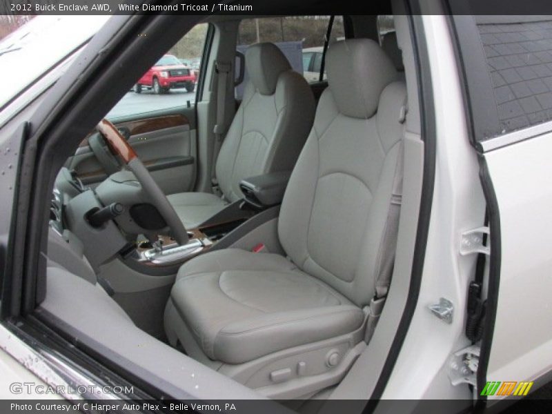 White Diamond Tricoat / Titanium 2012 Buick Enclave AWD