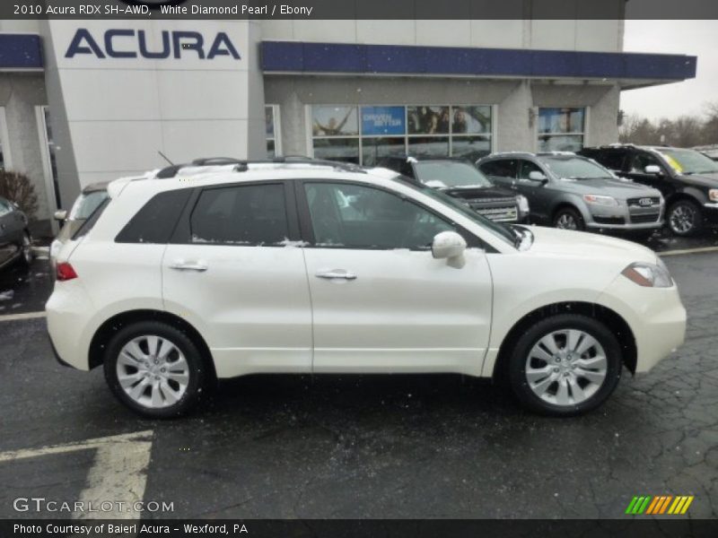White Diamond Pearl / Ebony 2010 Acura RDX SH-AWD