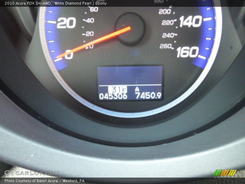White Diamond Pearl / Ebony 2010 Acura RDX SH-AWD