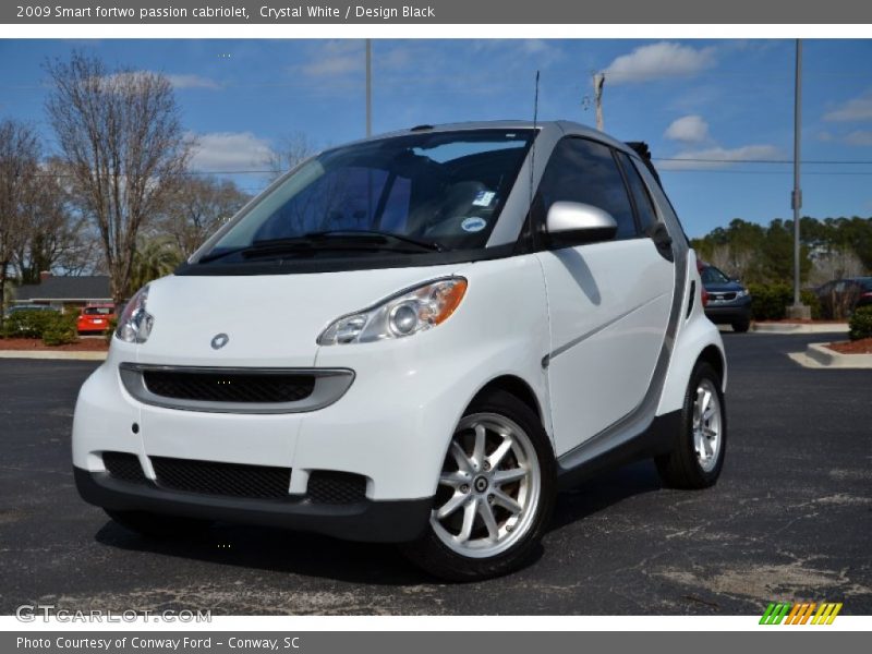 Front 3/4 View of 2009 fortwo passion cabriolet