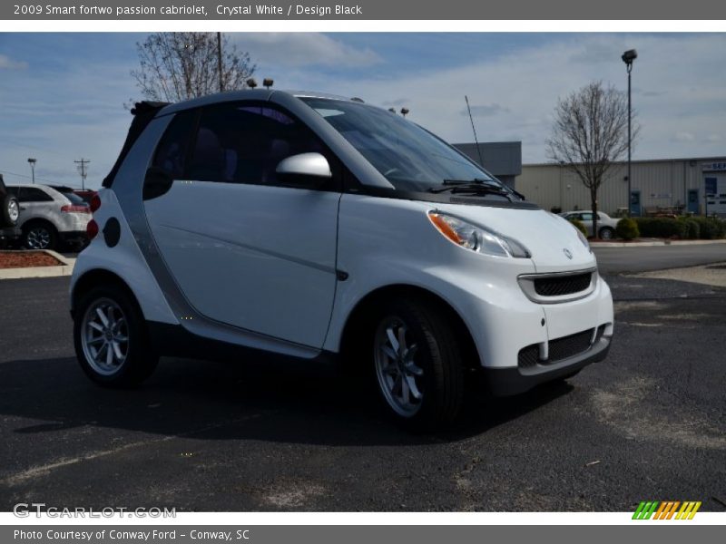 Crystal White / Design Black 2009 Smart fortwo passion cabriolet