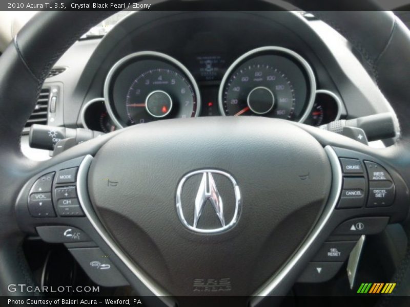 Crystal Black Pearl / Ebony 2010 Acura TL 3.5