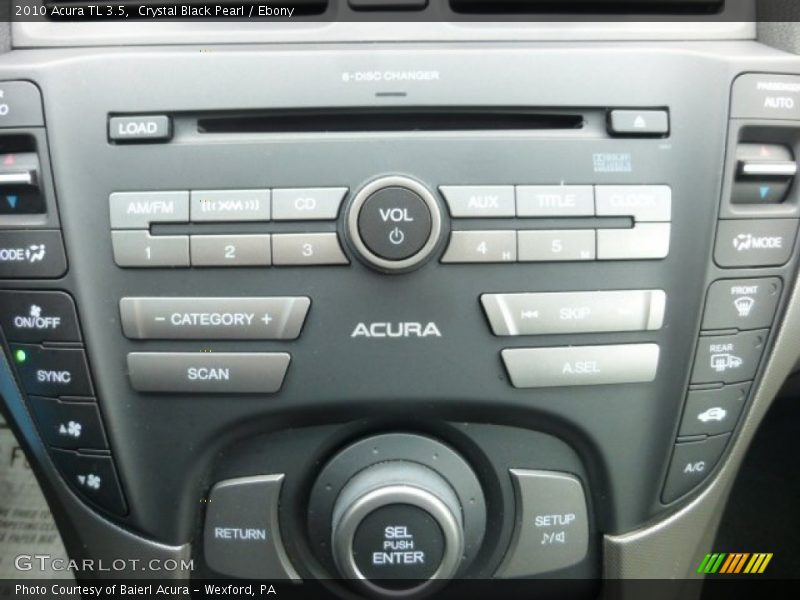 Crystal Black Pearl / Ebony 2010 Acura TL 3.5