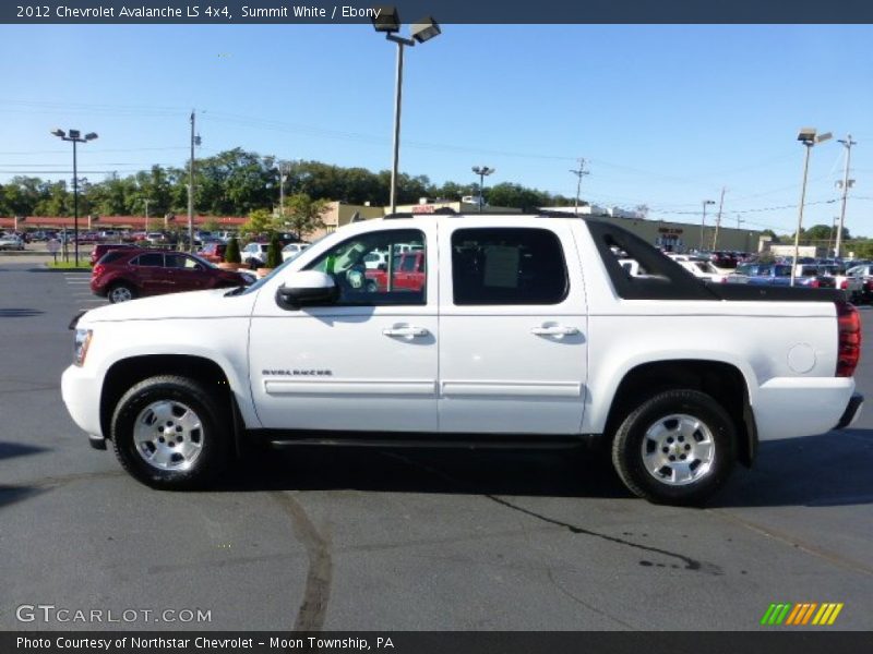 Summit White / Ebony 2012 Chevrolet Avalanche LS 4x4
