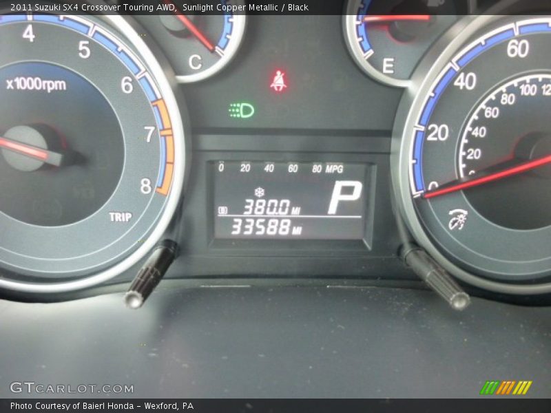 Sunlight Copper Metallic / Black 2011 Suzuki SX4 Crossover Touring AWD