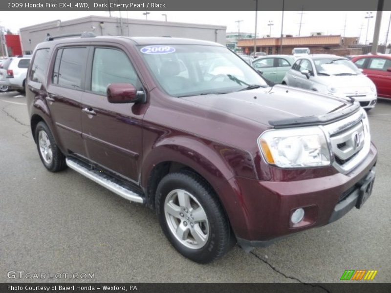 Dark Cherry Pearl / Black 2009 Honda Pilot EX-L 4WD