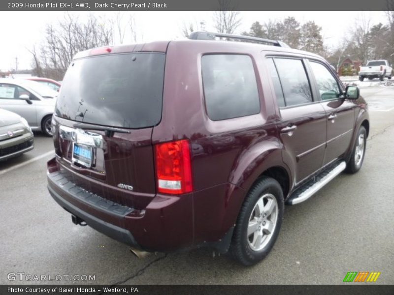 Dark Cherry Pearl / Black 2009 Honda Pilot EX-L 4WD