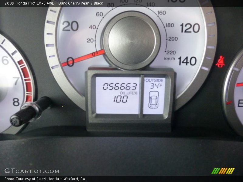 Dark Cherry Pearl / Black 2009 Honda Pilot EX-L 4WD