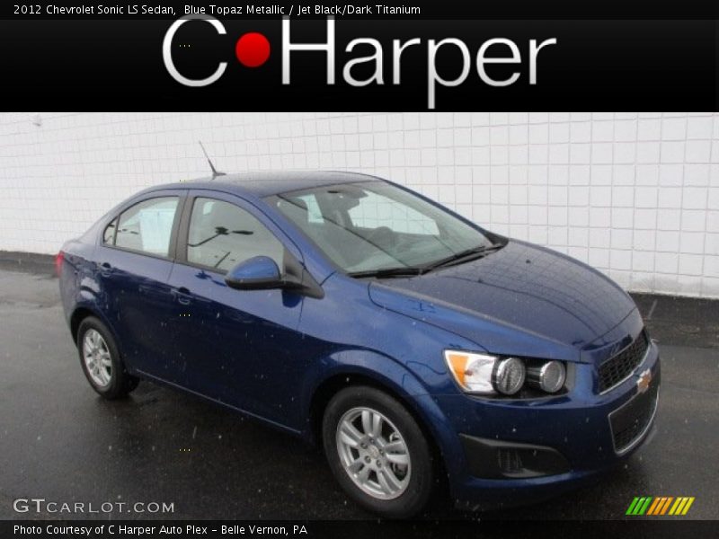Blue Topaz Metallic / Jet Black/Dark Titanium 2012 Chevrolet Sonic LS Sedan
