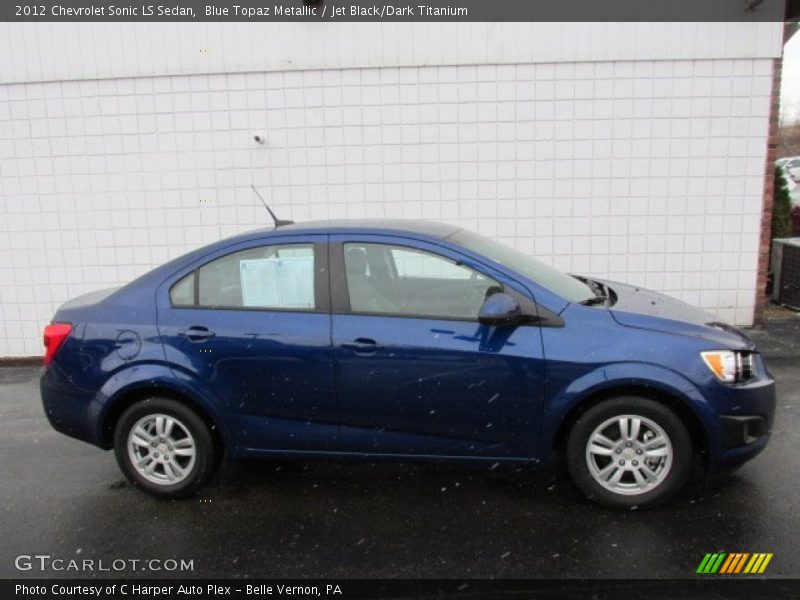 Blue Topaz Metallic / Jet Black/Dark Titanium 2012 Chevrolet Sonic LS Sedan