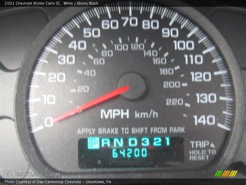 White / Ebony Black 2001 Chevrolet Monte Carlo SS