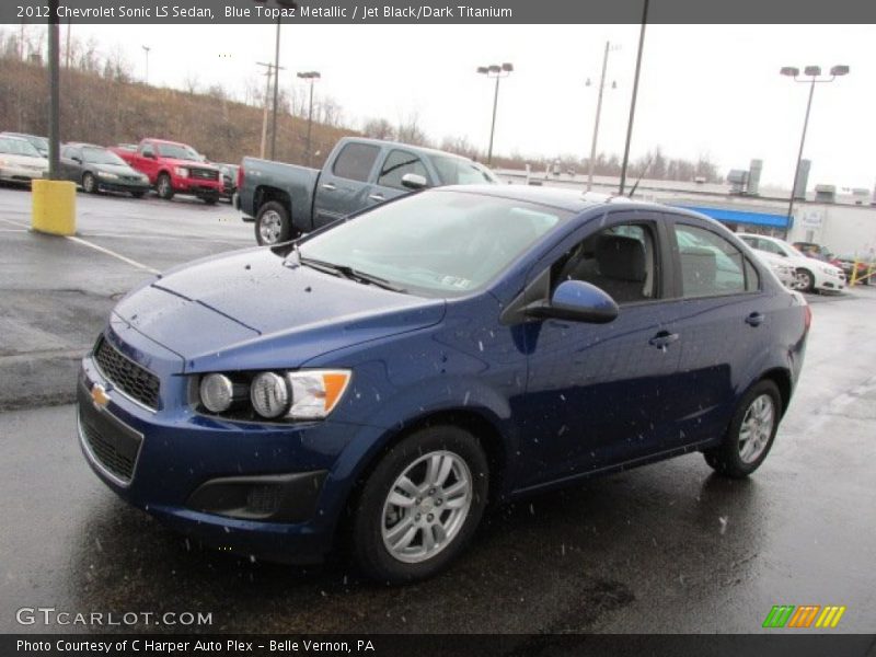 Blue Topaz Metallic / Jet Black/Dark Titanium 2012 Chevrolet Sonic LS Sedan