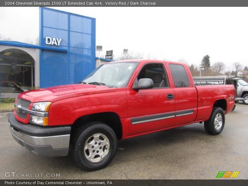 Victory Red / Dark Charcoal 2004 Chevrolet Silverado 1500 LT Extended Cab 4x4