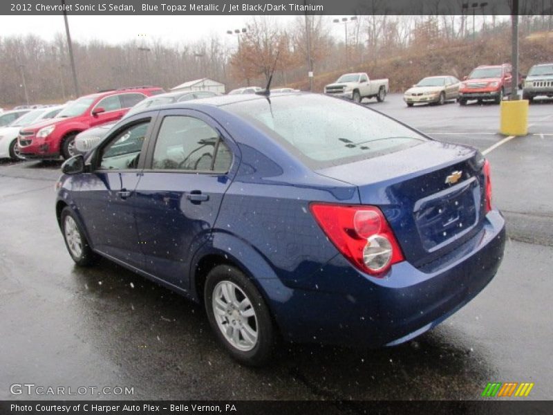 Blue Topaz Metallic / Jet Black/Dark Titanium 2012 Chevrolet Sonic LS Sedan