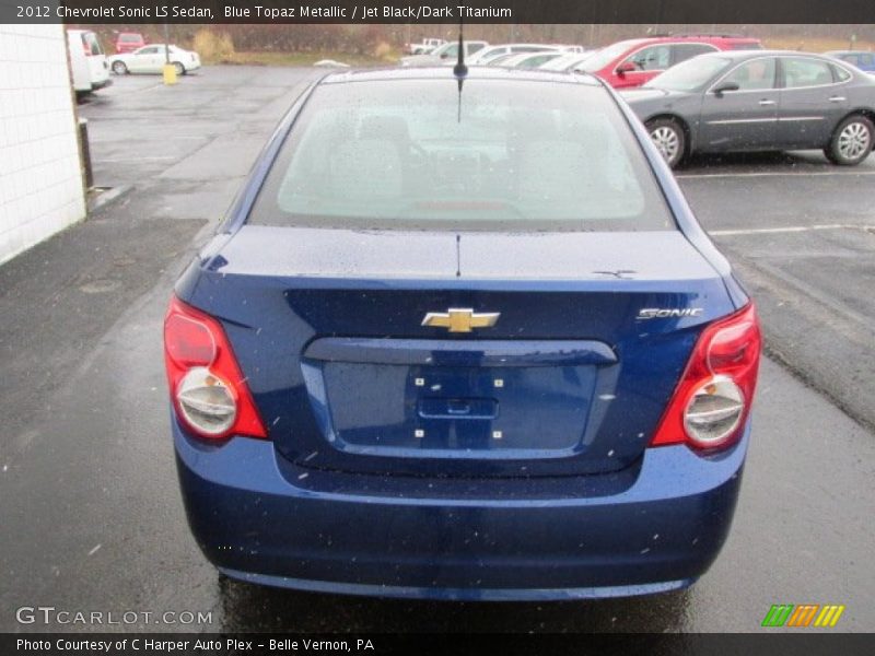 Blue Topaz Metallic / Jet Black/Dark Titanium 2012 Chevrolet Sonic LS Sedan