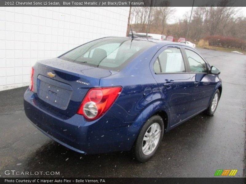Blue Topaz Metallic / Jet Black/Dark Titanium 2012 Chevrolet Sonic LS Sedan