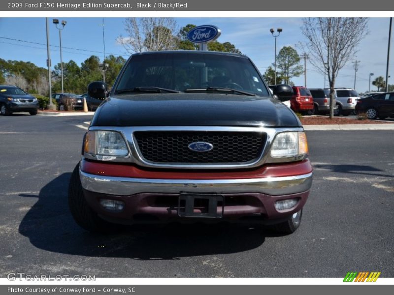 Black / Black/Red 2003 Ford F150 Heritage Edition Supercab