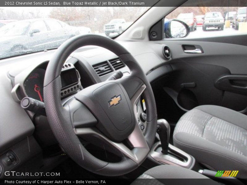 Blue Topaz Metallic / Jet Black/Dark Titanium 2012 Chevrolet Sonic LS Sedan