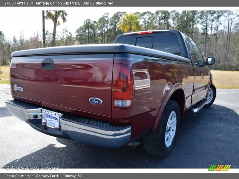 Black / Black/Red 2003 Ford F150 Heritage Edition Supercab